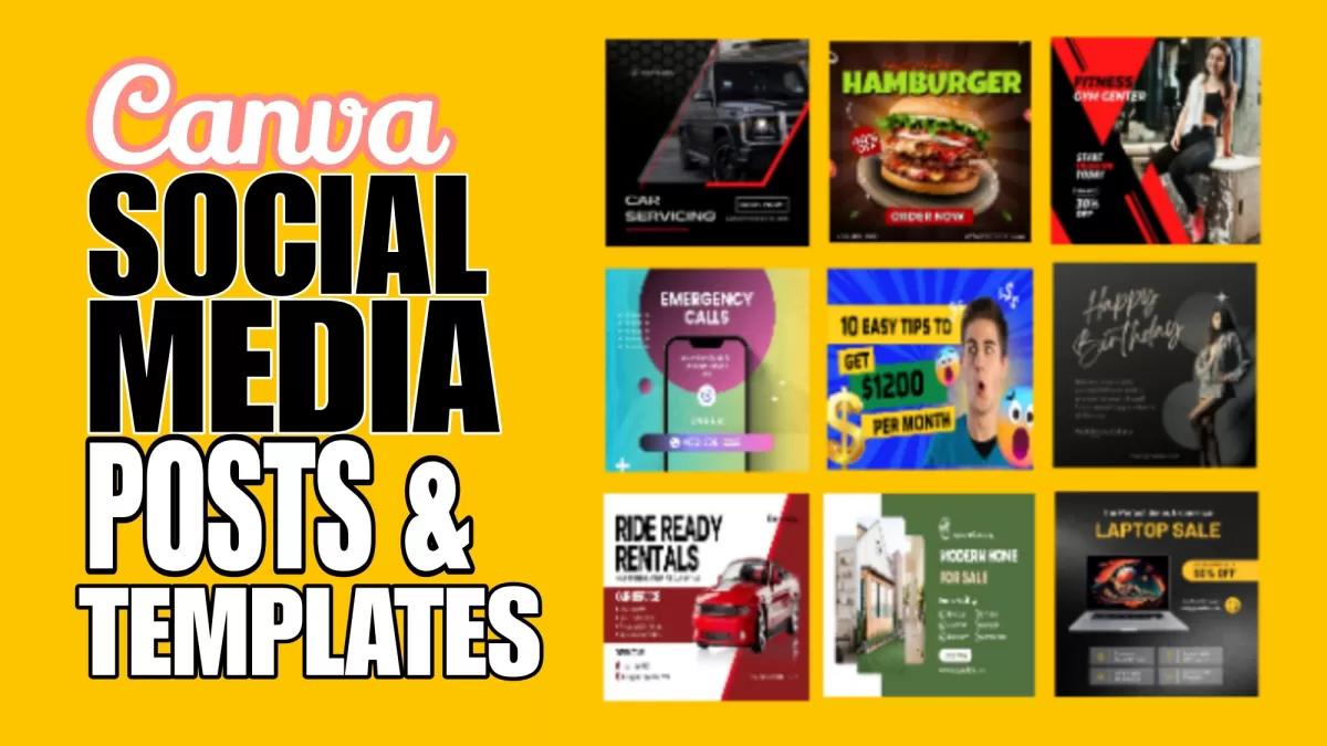 Create editable social media posts,ads using canva pro