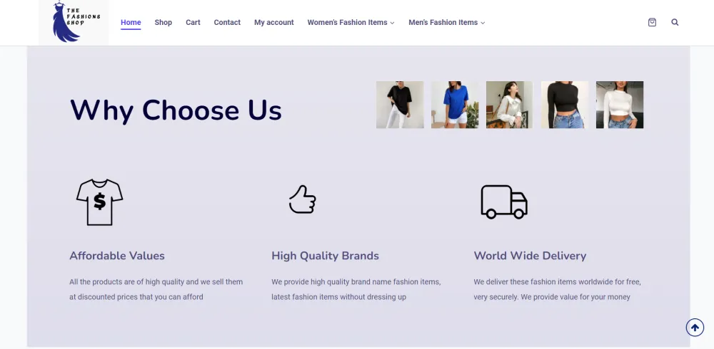 Completed Drop Shipping Website